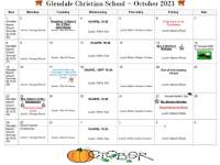 October Calendar