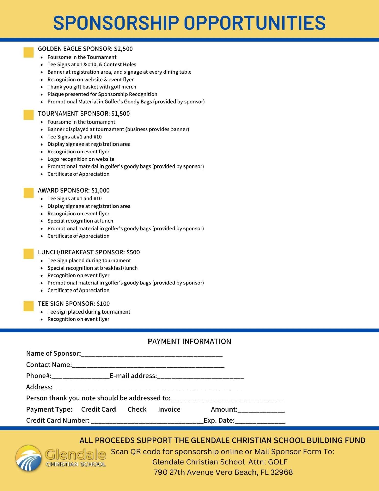 sponsor opportunities